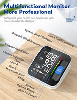 Blood Pressure Monitor Upper Arm, Accurate Cuff 8.7-15.7, Large Backlight Display, 2 Users, 240 Sets Memory, HR Detection