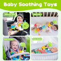 Baby Sensory Toy 0-6 Month Music Animal Stuffed Plush Caterpillar Toy for Infant 0-3-6-12 Month Old Tummy Time with Baby Mirror Crinkle Rattle Carseat Toys for Newborn Boys Girl Shower Gifts