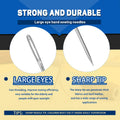 35 Pcs Large Eye Sewing Needles, 7 Size Sewing Sharp Needles for Handsewing, Leather Embroidery Thread Needle, Stainless Steel Yarn Knitting Needle with Threader, Thimble for Crafts, Repair, Quilting