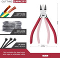 IGAN-P6 6-inch Ultra Sharp & Powerful Side Cutter Clippers with Longer Flush Cutting Edge, Ideal Wire Snips for Crafting, Floral, Electrical & Any Clean Cut Needs