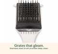Cuisinart Stainless Steel 16.5" Long Handle Grill Cleaner Brush and Scraper for BBQ, Griddle, Grills, Cookout Tool, Grill Brush for Outdoor Grills BBQ Accessories