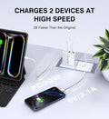 [2-Pack] USB C Wall Charger,60W 5-Port PD Fast USB C Charging Block,2USB C+3USB A Multiport Plug,Type C Power Adapter Brick Cube for iPhone 17/16/15/14/13/12/Pro Max/XS,iPad,for Switch,Samsung,Ultra 2