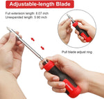 SHARDEN Multi Screwdriver 13-in-1 Screw Driver Adjustable Screwdriver Set Multitool All in One with Torx Security, Flat Head, Phillips, Hex, Square and 1/4 Nut Driver