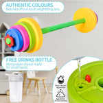 3-in-1 Adjustable Kids Fitness Set with Barbell, Kettlebell & Water Bottle