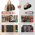 INNO STAGE Firewood Carrier Firewood Bag Heavy Duty Waxed Canvas Log Carrier Tote for Firewood, Large Fire Wood Sling Carrier with Handles for Easy Transport Carrying and Wood Stove Accessories