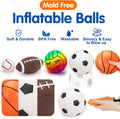 5 Pack Sports Balls Set for Kids with Bag Toddlers 1-3 Football Soccer Basketball Baseball Volleyball Outdoor Toys for 1 2 3 Year Old Boys Sport Bouncy Playground Toddler 1-3 2-4 3-5 Birthday Gifts