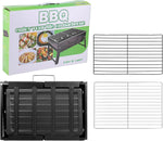 Uten Charcoal Grill, BBQ Grill Folding Portable Lightweight smoker Grill, Barbecue Grill Small desk Tabletop Outdoor Grill for Camping Picnics Garden Beach Party 17''x11.6''x 2.6''