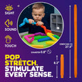 Nutty Toys Pop Tubes - Large 8-Pack Sensory Toys - Creative STEM Learning for Kids and Toddlers - Connect & Pop! Top ADHD Autism Fidget 2025, Best Boy & Girl Stocking Stuffers Gifts Idea