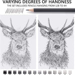 MARKART Professional Drawing Sketching Pencil Set - 14 Pieces,Graphite,(12B - 4H), Ideal for Drawing Art, Sketching, Shading, Artist Pencils for Beginners & Pro Artists
