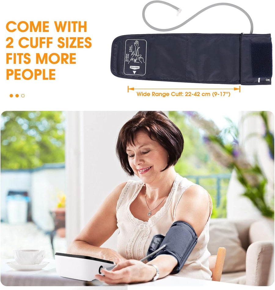 Invaxe Automatic Upper Arm Blood Pressure Monitor with Large Cuff and Backlit Screen