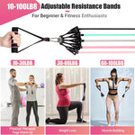 Resistance Bands with Handles for Women, 5 Level Exercise Bands