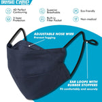 BASE CAMP 100% Cotton Reusable Cloth Face Masks with Filter Pocket