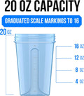 VELOMIX 20oz Protein Shaker Bottle, Leak-Proof, Dishwasher Safe