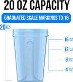 VELOMIX 20oz Protein Shaker Bottle, Leak-Proof, Dishwasher Safe