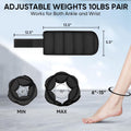 APEXUP Adjustable Ankle Weights 10lbs Pair, Modularized Leg Straps for Yoga, Walking, Running