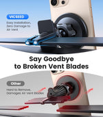 VICSEED for MagSafe Car Mount [Upgraded Strongest Magnet Power] Magnetic Phone Holder for Car Vent 360 Adjustable Magnetic Car Phone Holder Mount for iPhone 17 Pro Max 16 15 14 13 12 Plus Mini