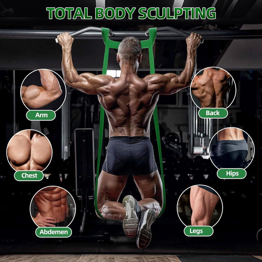 Resistance Bands for Full-Body Workouts - 4 Progressive Levels, Includes Accessories