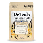 Dr Teal's Epsom Salt Magnesium Soak, Limited Edition Cozy Vanilla Season, 3lbs