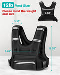 Adjustable Weighted Vest with Storage Pockets - Perfect for Workout, Running, Walking