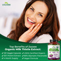 Zazzee USDA Organic Milk Thistle 30:1 Extract, 80% Silymarin, 120 Vegan Capsules, 4 Month Supply, Certified Kosher, High Potency Liver & Antioxidant Support, Silybum Marianum, Non-GMO, Made in the USA