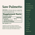 Nature's Bounty Saw Palmetto Support for Prostate and Urinary Health, Herbal Health Supplement, 450mg, 250 Capsules