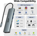 Acer USB C Hub, 7 in 1 Multi-Port Adapter for Laptop, 4K, HDMI Splitter with 2 USB A 3.1 & Type-C to HDMI Data Port, PD 100W Charging, SD Card Reader for Computer, Desktop, Space Grey