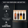 BellaVita Luxury Perfume Gift Set for Men (4 x 20ml) – Perfect Father’s Day Gifts for Dad & Husband | Includes KLUB, OUD, CEO & GOAT | Premium Masculine Woody, Citrusy & Aromatic Fragrances
