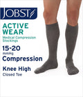 JOBST ActiveWear 15-20 mmHg Knee High Compression Socks for Men and Women