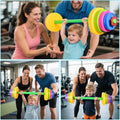 3-in-1 Adjustable Kids Fitness Set with Barbell, Kettlebell & Water Bottle