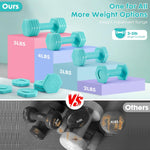 EQUIPRO Adjustable Dumbbell Set, 4-in-1 Free Weights for Women, 2-5 lbs