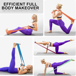 A AZURELIFE Resistance Bands - Professional Non-Latex Elastic Bands for Yoga, Pilates, Rehab