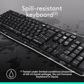 Logitech MK270 Wireless Keyboard and Mouse Combo for Windows, 2.4 GHz, 8 Multimedia Keys, PC, Laptop, Wireless Keyboard Compact Mouse Combo - Black