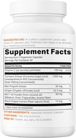 Micro Ingredients Pure Turmeric Curcumin Supplement 1,000mg – 95% Curcuminoids with Black Pepper & Ginger – High Absorption for Joint & Antioxidant Support* – Filler Free, 120 Veggie Capsules