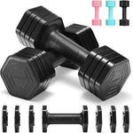 EQUIPRO Adjustable Dumbbell Set, 4-in-1 Free Weights for Women, 2-5 lbs