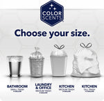 Color Scents Medium Trash Bags - 8 Gallon, 40 Bags (1 Pack of 40 Bags) Twist Tie - Cream Color Bag in Vanilla Flower Scent with Microban