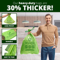 Simply Bio 13 Gallon Compostable Trash Bags Liners Drawstring, Heavy Duty Extra Thick 1 Mil, 49.21 Liter, 30 Bags, Tall Kitchen Food Scrap Waste Bag, ASTM D6400, US BPI and OK Compost Home Certified