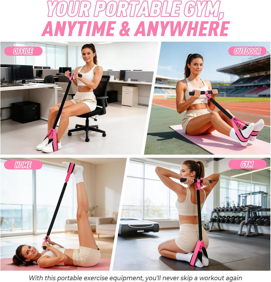Upgraded Durable Pedal Resistance Band with Handle for Full-Body Workout