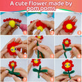 Iooleem Multi-Color Pom Poms, 1200pcs Assorted Size & Color, Pom Poms for Arts and Crafts, Pom Pom Balls with Wiggle Eyes in jar, Glitter Pom Poms, Craft Supplies.