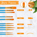 Soucolor Acrylic Paint Brushes Set, 20Pcs Round Pointed Tip Artist Paintbrushes for Acrylic Oil Watercolor Canvases Rock Body Face Nail Miniature Detailing Drawing Art Supplies