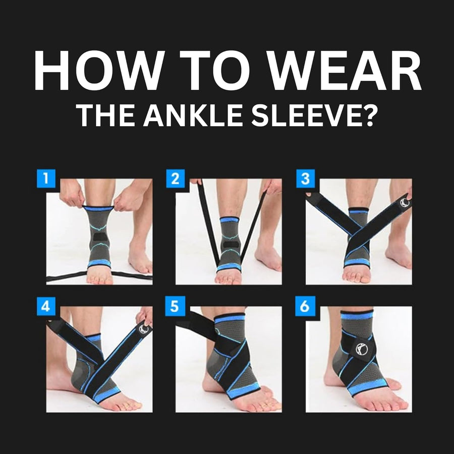 Koprez Plantar Fasciitis Sleeve - Plantar Fasciitis Relief, Plantar Fasciitis Socks, Ankle Compression Sleeve, Ankle Support for Women, Plantar Fasciitis Brace, Ankle Sleeve, Ankle Support Men