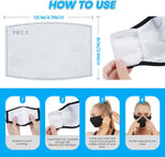 3-Ply Cloth Face Mask 6 Pack, Washable, Reusable, Breathable Face Covering with Adjustable Ear Loops for Women and Men