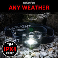 GearLight 2Pack LED Headlamp - Outdoor Camping Head Lamps with Adjustable Headband - Lightweight Battery Powered Bright Flashlight Headlight with 7 Modes and Pivotable Head and Red Light