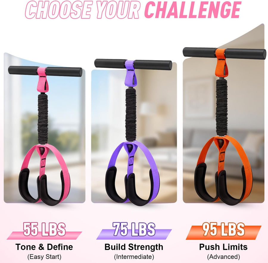 Upgraded Durable Pedal Resistance Band with Handle for Full-Body Workout