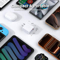 3 Pack USB C Wall Charger, 20W Durable Dual Port QC+PD 3.0 Power Adapter, Double Fast Plug Charging Block for iPhone 14/15/16/17 Pro/Pro Max/Plus, XS/XR/X, Watch Series 8/7 Cube，White