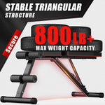 Adjustable Weight Bench Press, 880LB Capacity, Folding Home Gym Bench