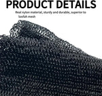 African Net Sponge Authentic, African Exfoliating Sponge Real African Net Black Owned, African Bath Sponge Back Scrubber, Body Exfoliator Shower Bath Accessories (Black)