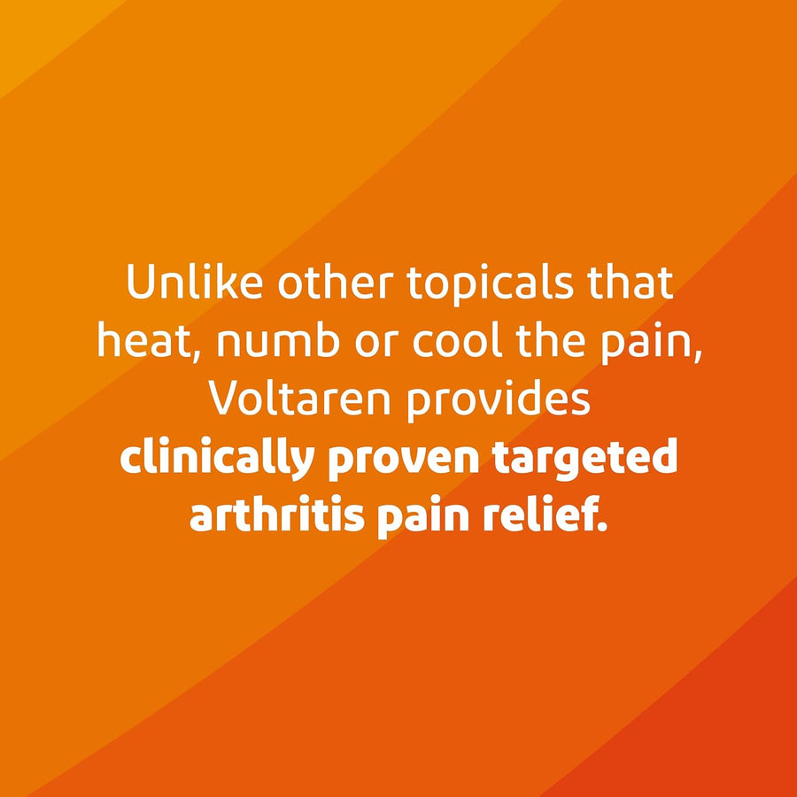 Voltaren Arthritis Pain Gel for Powerful Topical Arthritis Pain Relief with Diclofenac - NEW Easy Open Cap - 100 g Tube And 20 g Travel Size Tube
