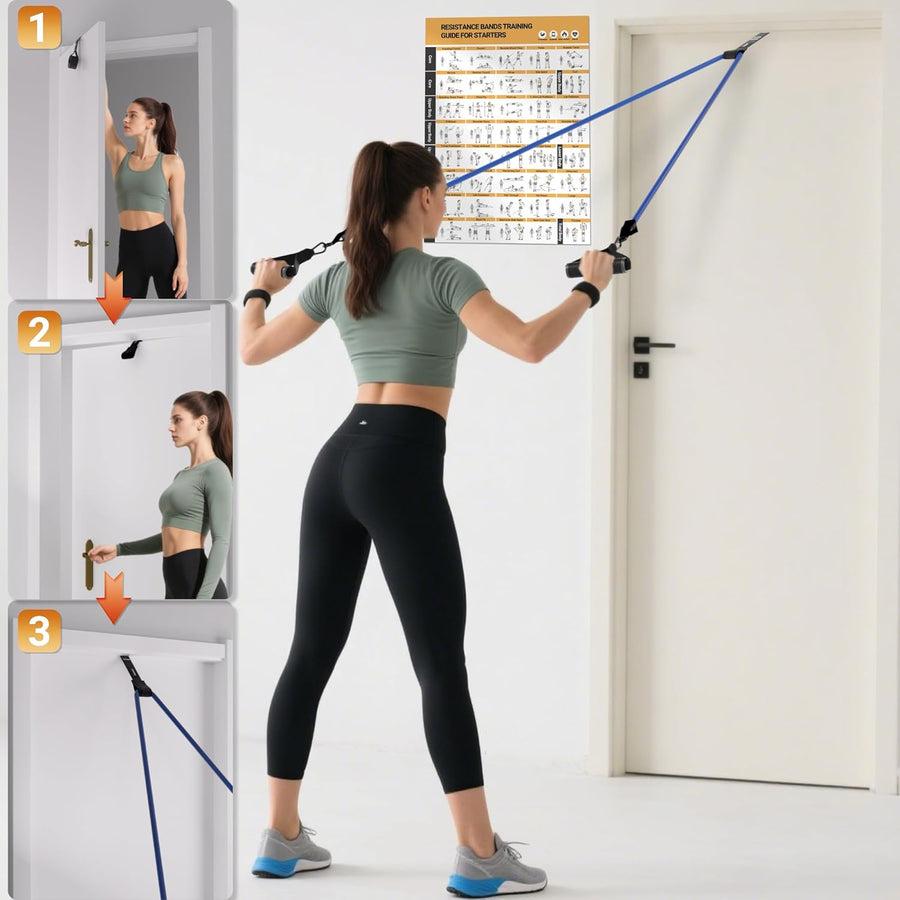 Readaeer Resistance Bands - Exercise Bands for Workout, Fitness, Strength Training