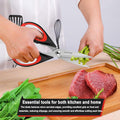 iBayam Kitchen Scissors All Purpose Heavy Duty, Kitchen Utensils Set, Stainless Steel Cooking Utensils Gadgets, Meat Poultry Food Shears Dishwasher Safe Utility Tools Home Gift, with Protective Sheath