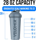 VELOMIX 28 Oz Protein Shaker Bottle, 4-Pack, Leak-Proof, Dishwasher Safe